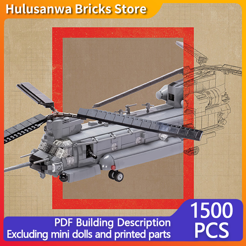 Heavy Equipment Game - Modello di Elicottero Pesante MH-47G, Mattoncini