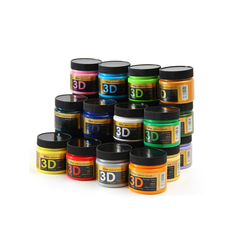 Heavy Equipment Painting - Set di Colori Acrilici 3D, 100ml,