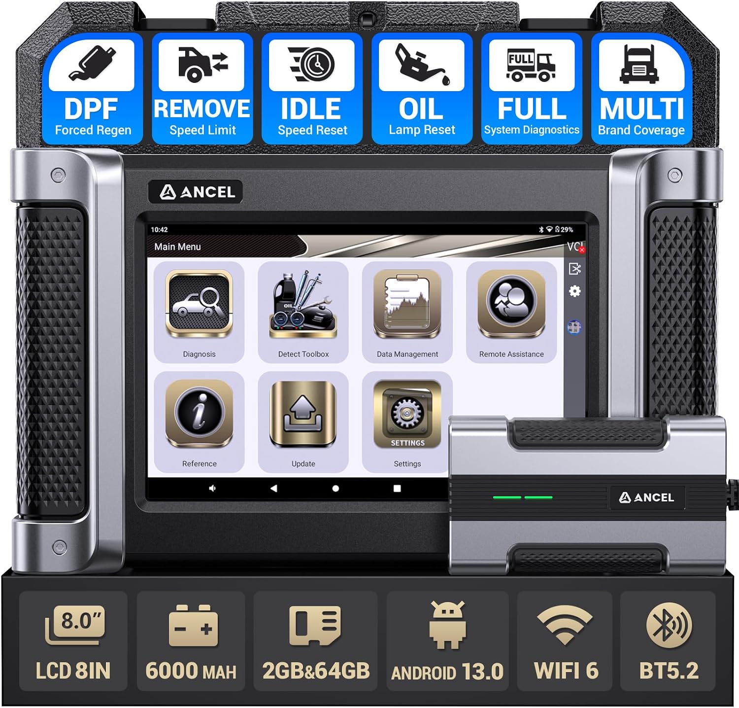 ANCEL HD8000 Scanner per Camio - Heavy Equipment Diagnostic Tool recensione e prezzo