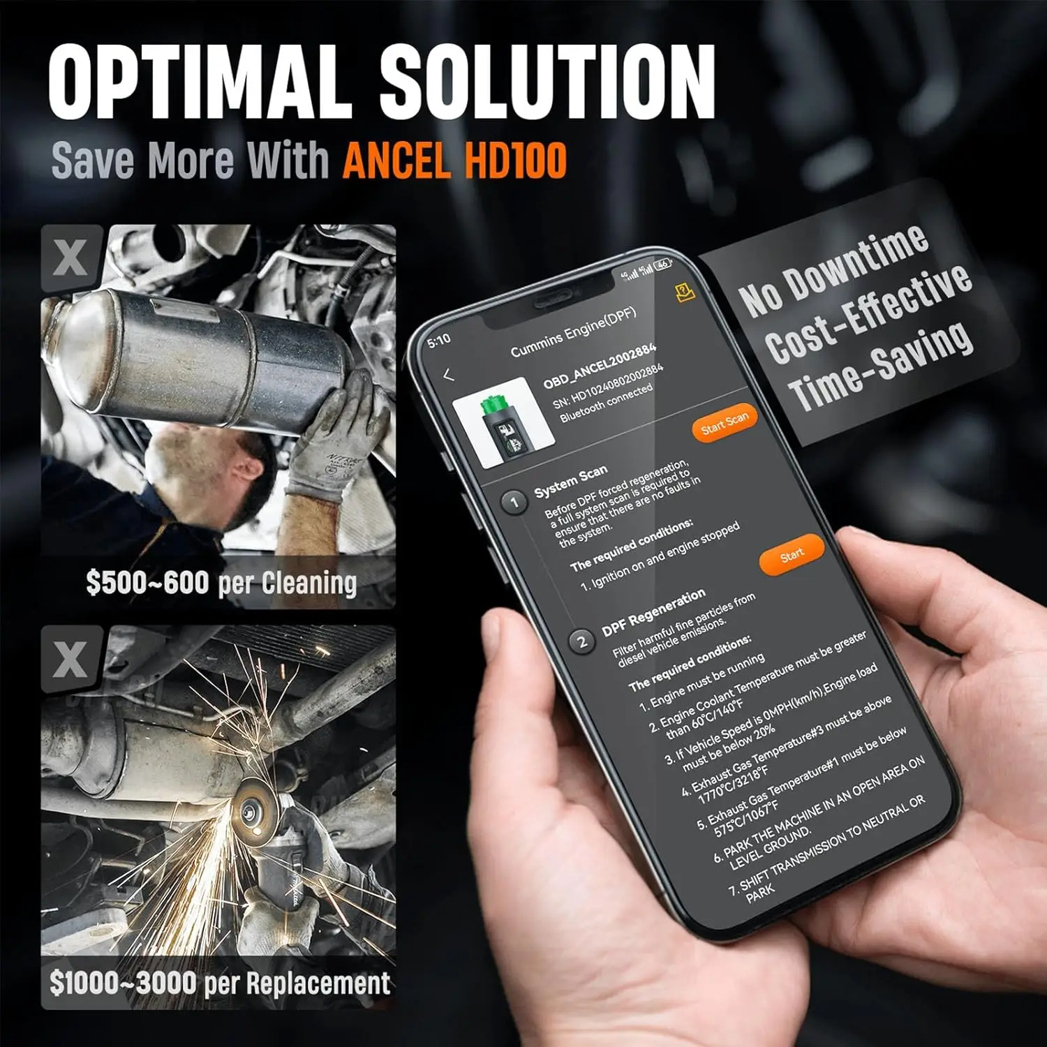 Ancel HD100 DPF Reset Sistema  - Heavy Equipment Diagnostic Tool recensione e prezzo